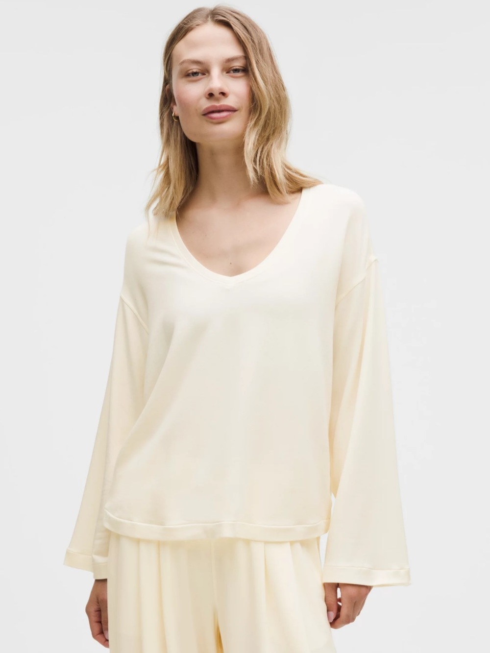 NWOT Lululemon BeCalm V-Neck Bell Sleeve Shirt. Size XXS